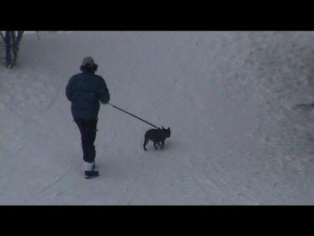 Néronne au ski avec Môman